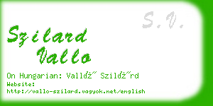 szilard vallo business card